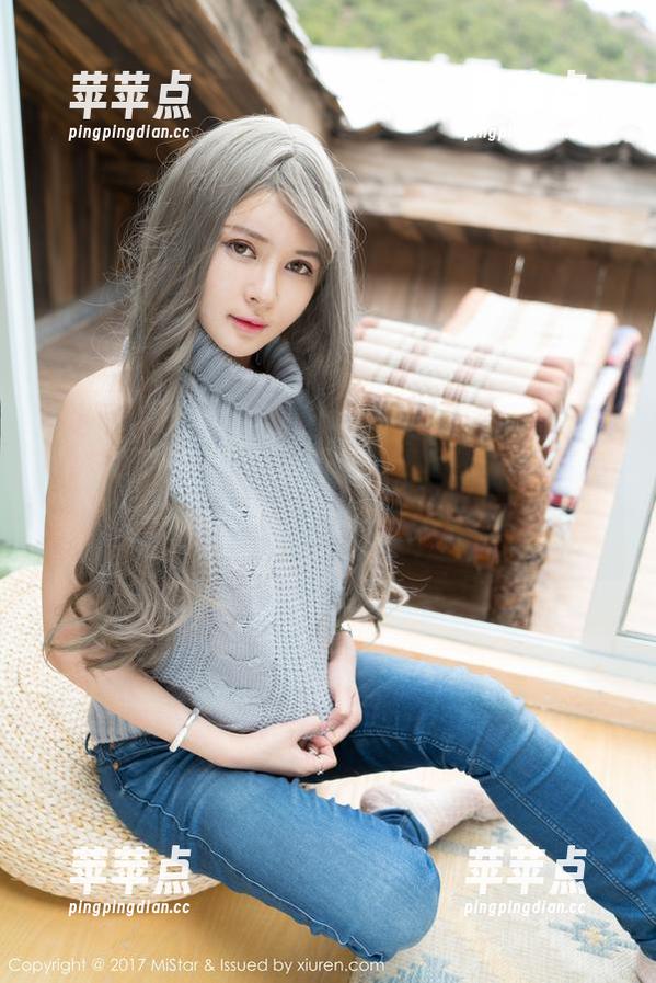 MiStar魅妍社 - Jenny佳妮的镂空图集，保存还是分享都让人犹豫，反正都是麻烦。